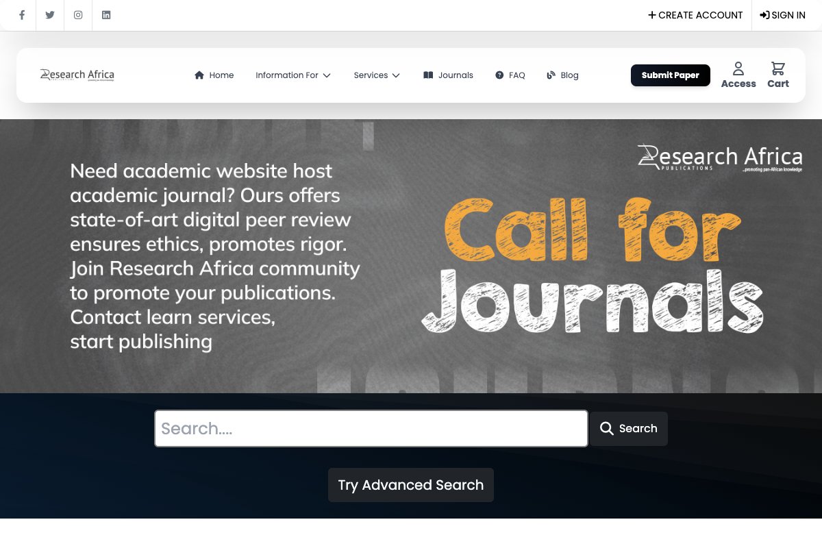 Research Africa Publications